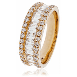 18KT Rose Gold Baguette Diamond Ring