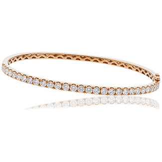 18KT Rose Gold Diamond Bangle