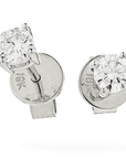 18KT White Gold Diamond Stud Earrings